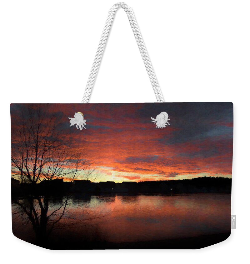 Sunrise Weekender Tote Bag featuring the digital art Given Half a Chance by Jim Ford