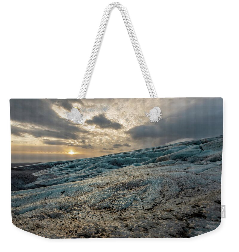 Landscape Weekender Tote Bag featuring the photograph Glacier Sunrise by Scott Cunningham