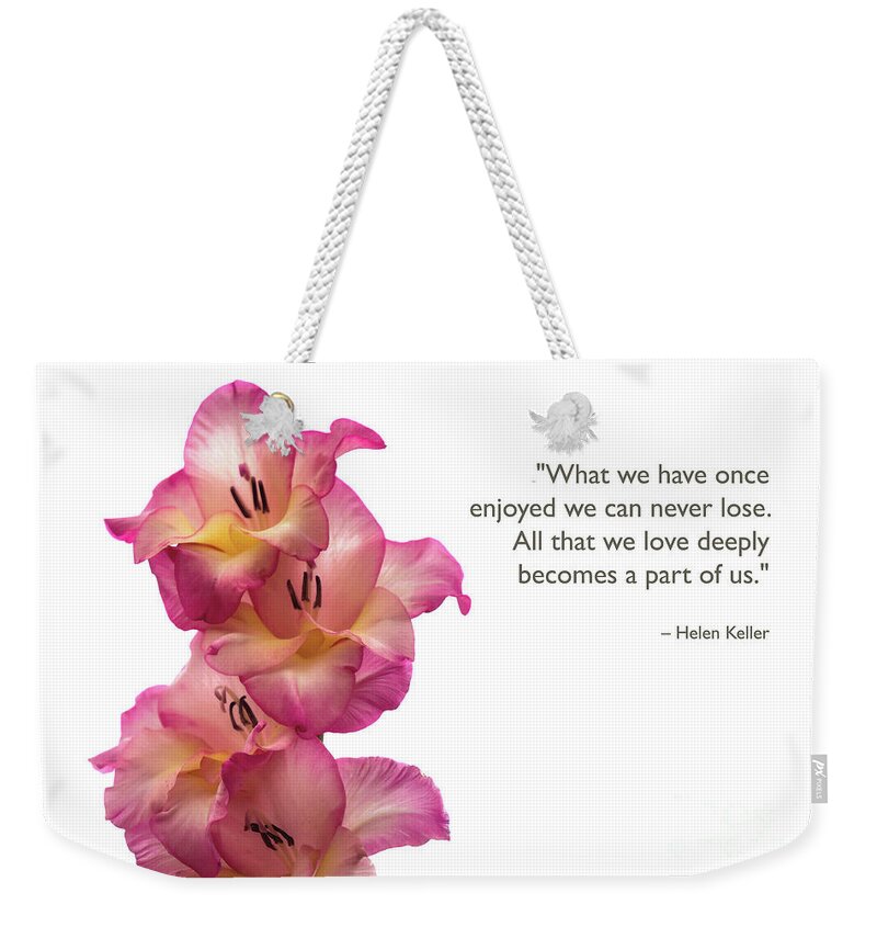 Summer Weekender Tote Bag featuring the photograph Gladiolus Inspiration by Amy Dundon