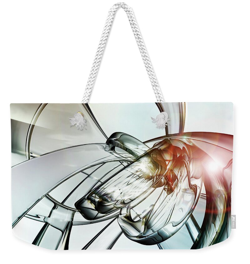 White Background Weekender Tote Bag featuring the photograph Glass 04 by Mina De La O