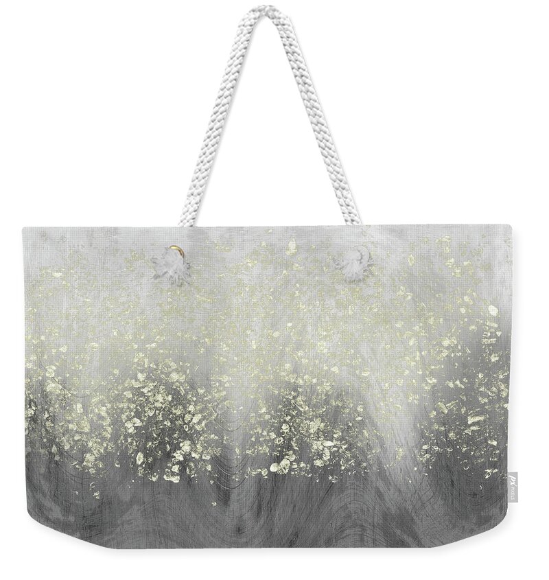 Abstract Weekender Tote Bag featuring the painting Glitter Swirl I by Jennifer Goldberger