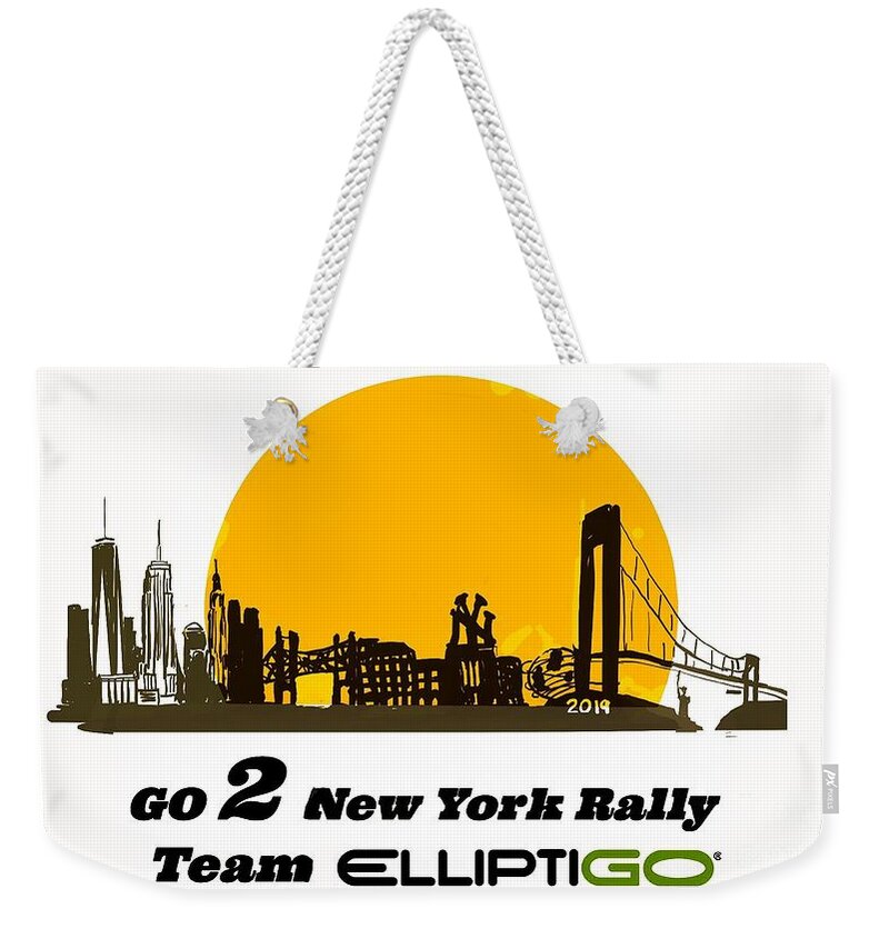 #elliptioart #elliptiart Weekender Tote Bag featuring the painting Go 2 NY Rally 2019 by Francois Lamothe