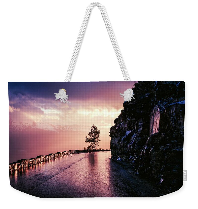  Weekender Tote Bag featuring the photograph Going to the Sun Road by Jake Sorensen