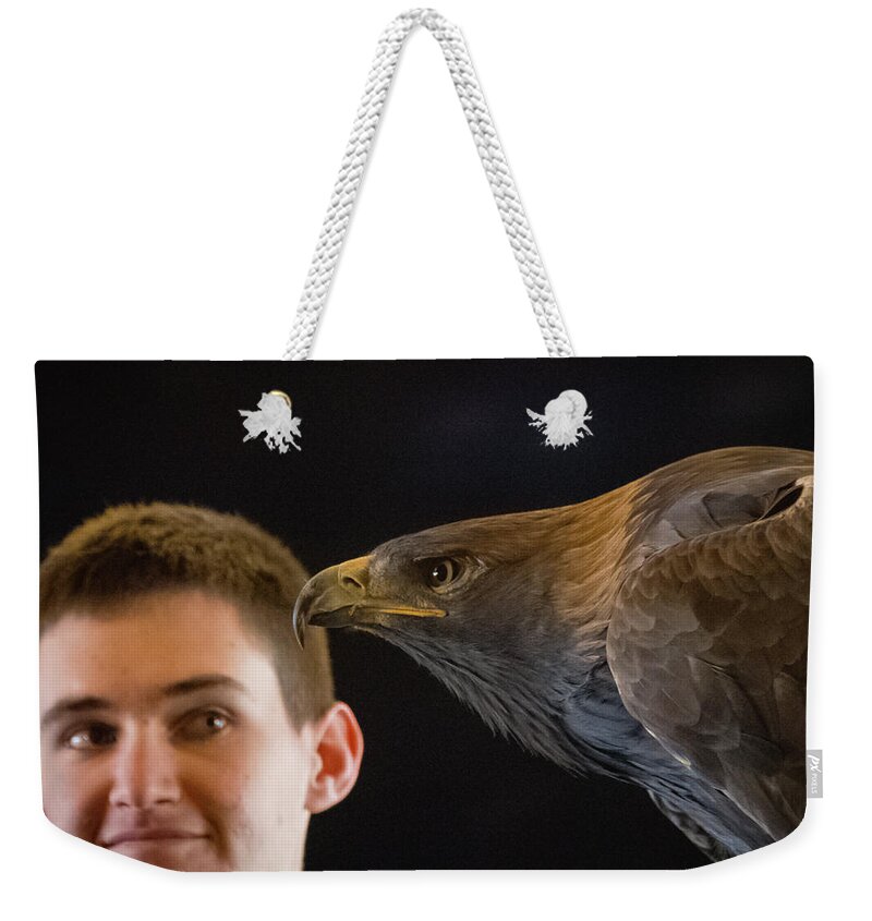 Eagle Weekender Tote Bag featuring the photograph Golden Eagle III by Al Griffin