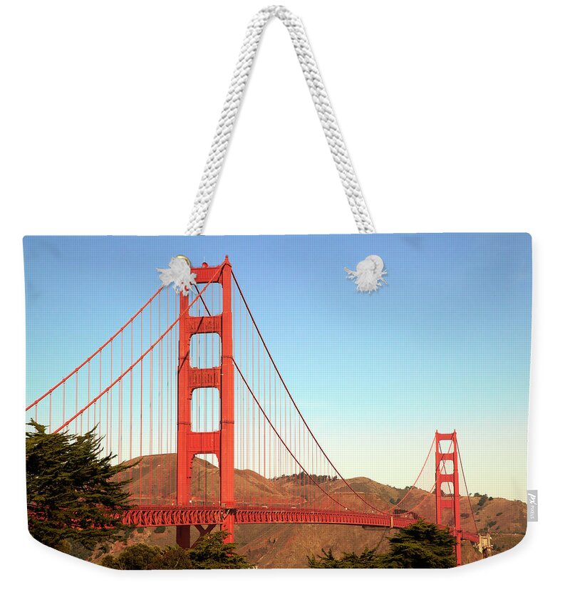 Saturated Color Weekender Tote Bag featuring the photograph Golden Gate Bridge, San Francisco by 1photodiva