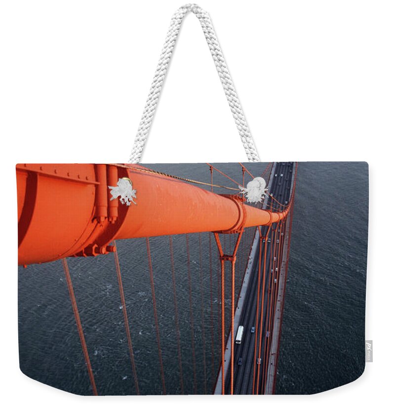 San Francisco Weekender Tote Bag featuring the photograph Golden Gate Bridge, San Francisco by Peter Ginter