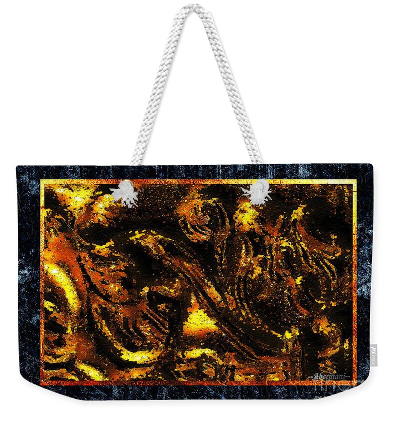 Gold Weekender Tote Bag featuring the photograph Golden Ship of Stars and Dreams by Aberjhani
