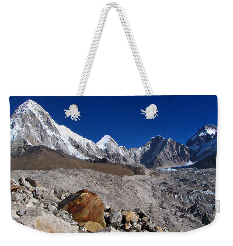 Scenics Weekender Tote Bag featuring the photograph Gorak Shep-everest Base Camp Trek-nepal by Copyright Michael Mellinger