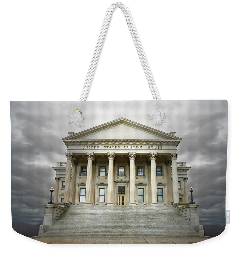 Steps Weekender Tote Bag featuring the photograph Government Building Fantasy by Ed Freeman