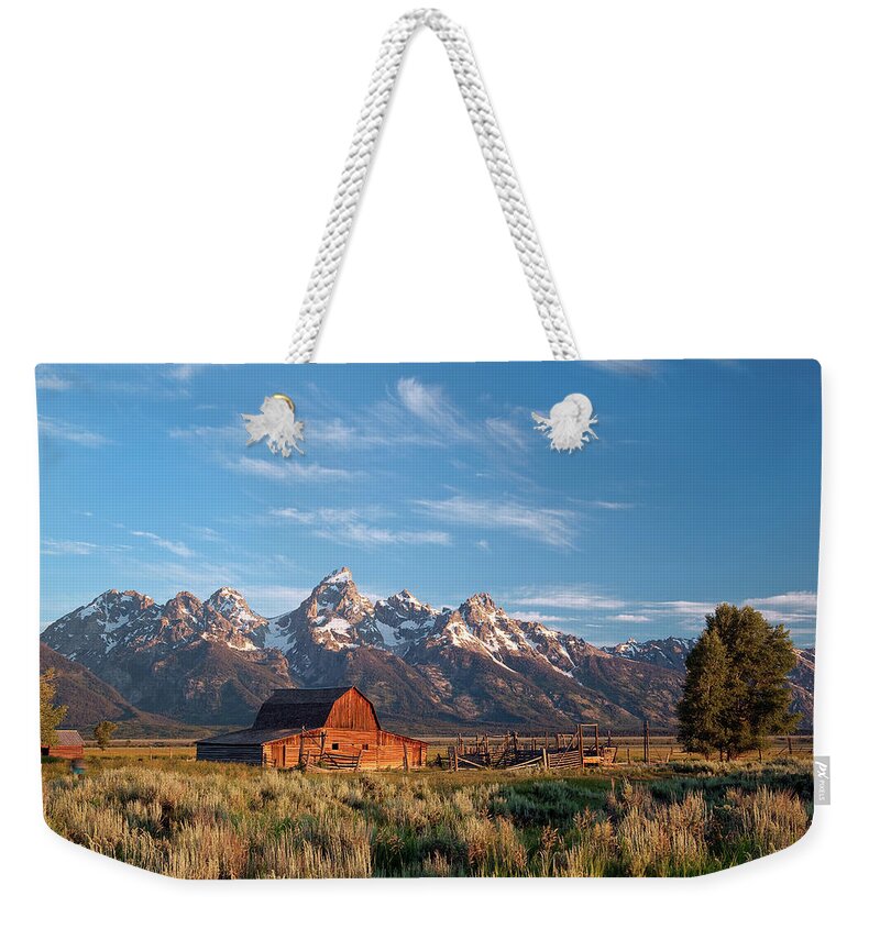 Scenics Weekender Tote Bag featuring the photograph Grand Tetons Barn by Keithszafranski