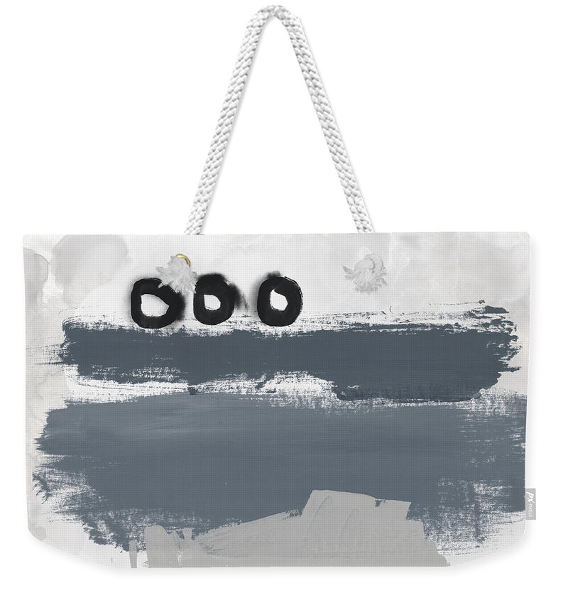 Abstract Weekender Tote Bag featuring the mixed media Grayscale 1- Abstract Art by Linda Woods by Linda Woods