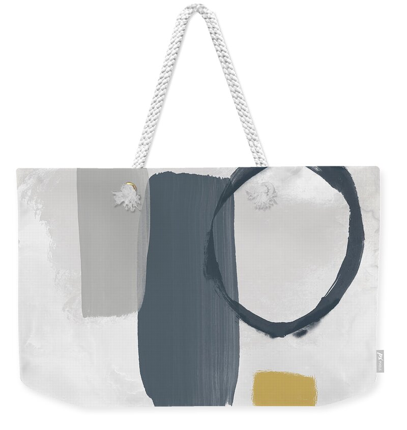 Abstract Weekender Tote Bag featuring the mixed media Grayscale 2- Abstract Art by Linda Woods by Linda Woods