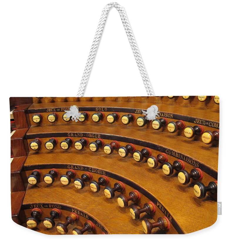 Music Weekender Tote Bag featuring the photograph Great Organ Of St. Sulpice Church by Michael Grabois