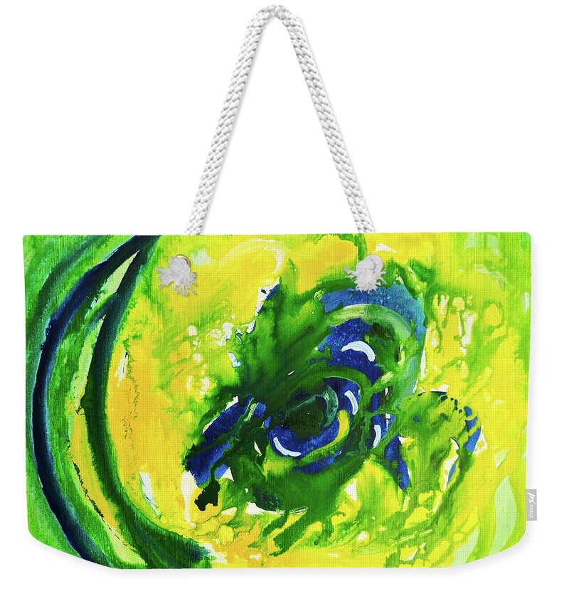 Art Weekender Tote Bag featuring the digital art Green Eye by Balticboy