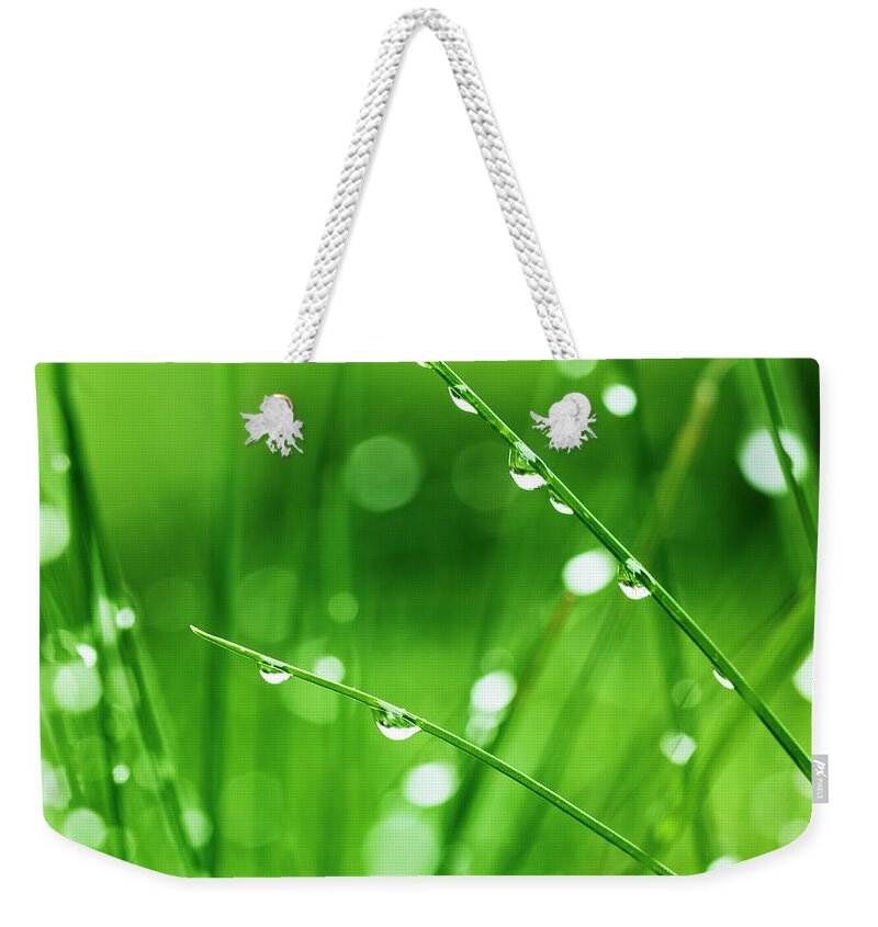 Purity Weekender Tote Bag featuring the photograph Green Grass by Henrik Sorensen
