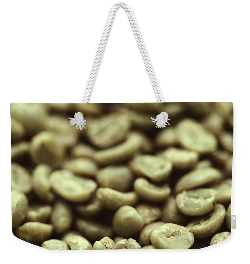 Trading Weekender Tote Bag featuring the photograph Green Raw Coffee Bean Crop by Ryanjlane