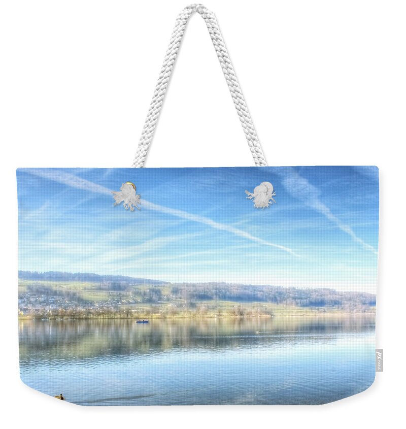 Tranquility Weekender Tote Bag featuring the photograph Greifensee by Björn Disch