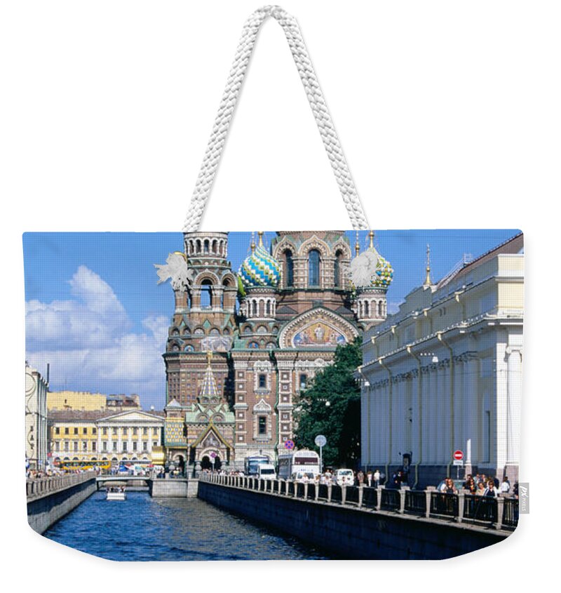 Built Structure Weekender Tote Bag featuring the photograph Griboedova Canal And Church Of The by Lonely Planet