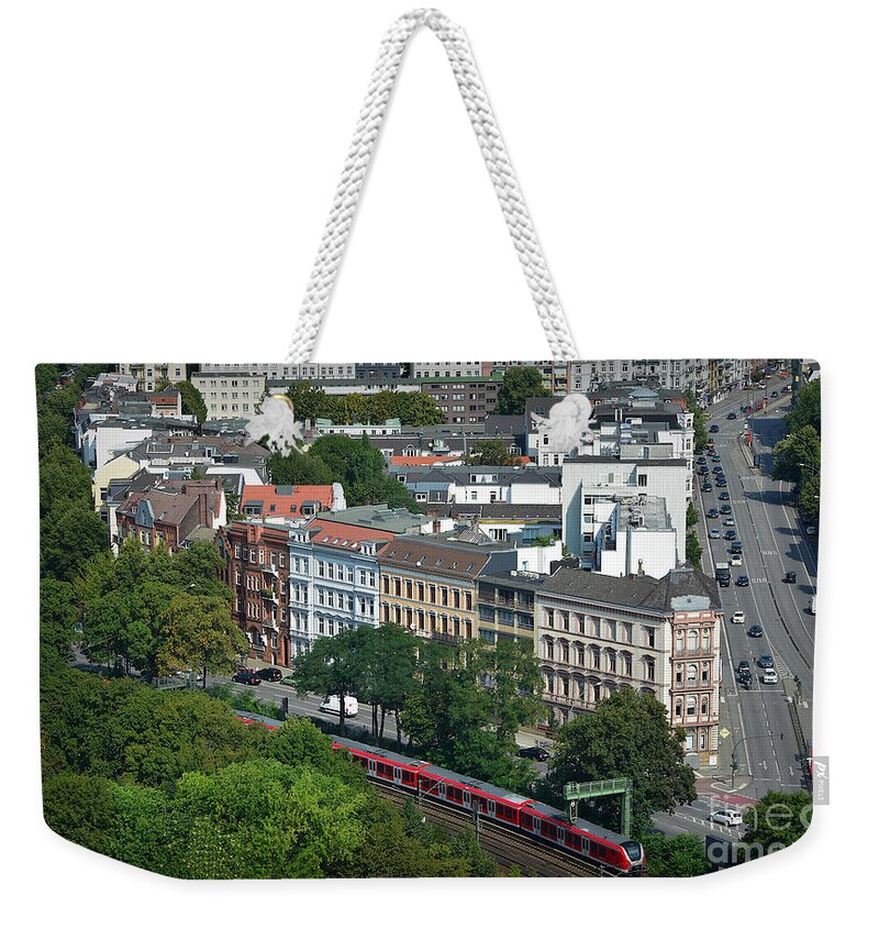 Hamburg Weekender Tote Bag featuring the photograph Grindelallee, Rotherbaum District by Yvonne Johnstone