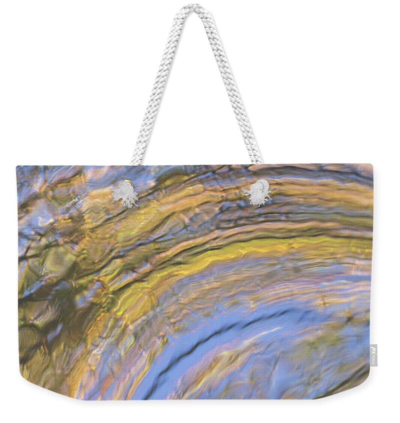 Groovy Weekender Tote Bag featuring the photograph Groovy Autumn Reflections by Anita Nicholson