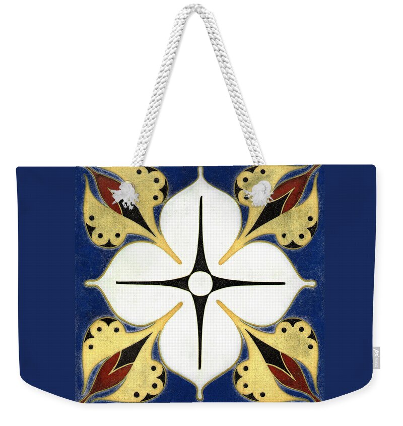 Furness Weekender Tote Bag featuring the ceramic art Guarantee Trust Company exterior tile by Frank Furness