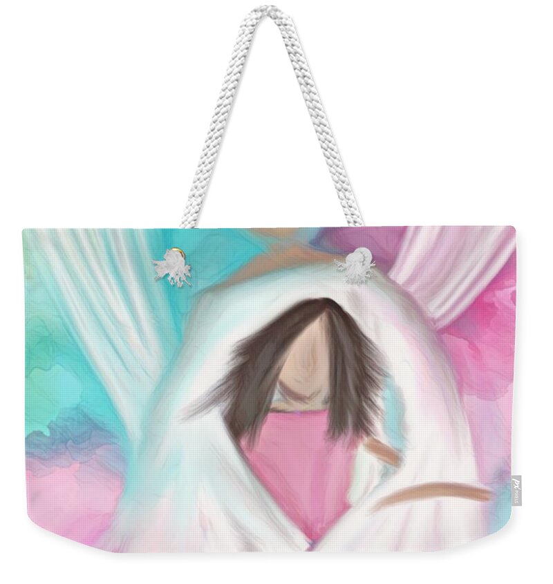 Prophet I Weekender Tote Bag featuring the digital art Guardian Angel by Jessica Eli