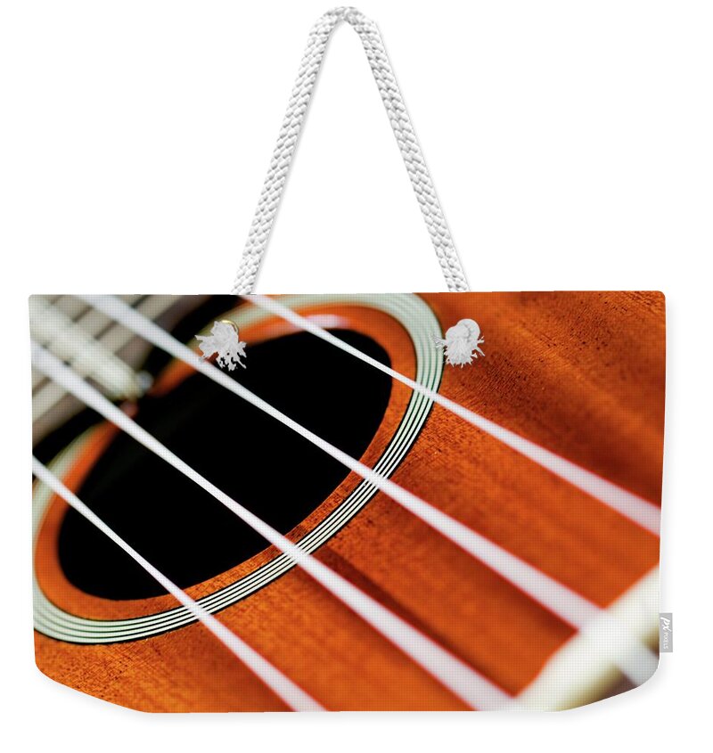 Music Weekender Tote Bag featuring the photograph Guitar by Lee Scott