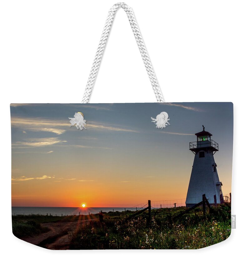 Cape Tryon Weekender Tote Bag featuring the photograph Gulf of St. Lawrence Sunrise by Douglas Wielfaert