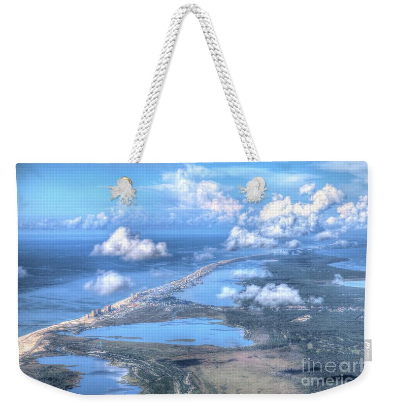 Gulf Shores Weekender Tote Bag featuring the photograph Gulf Shores-5094-tm by Gulf Coast Aerials -