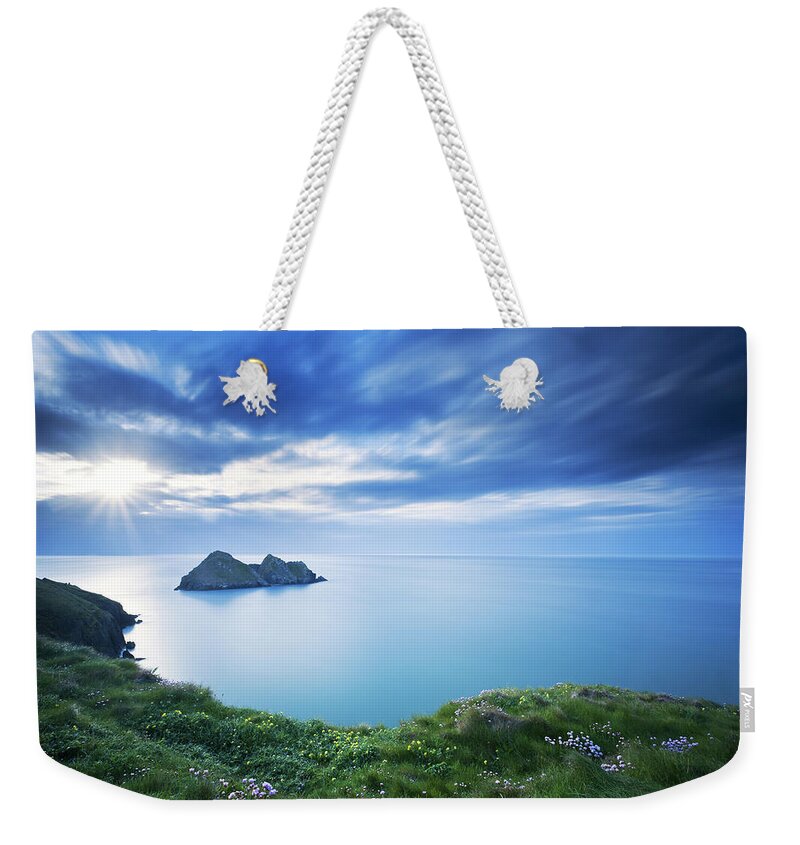 Scenics Weekender Tote Bag featuring the photograph Gull Rock Sunset by Martin Mattocks Photography