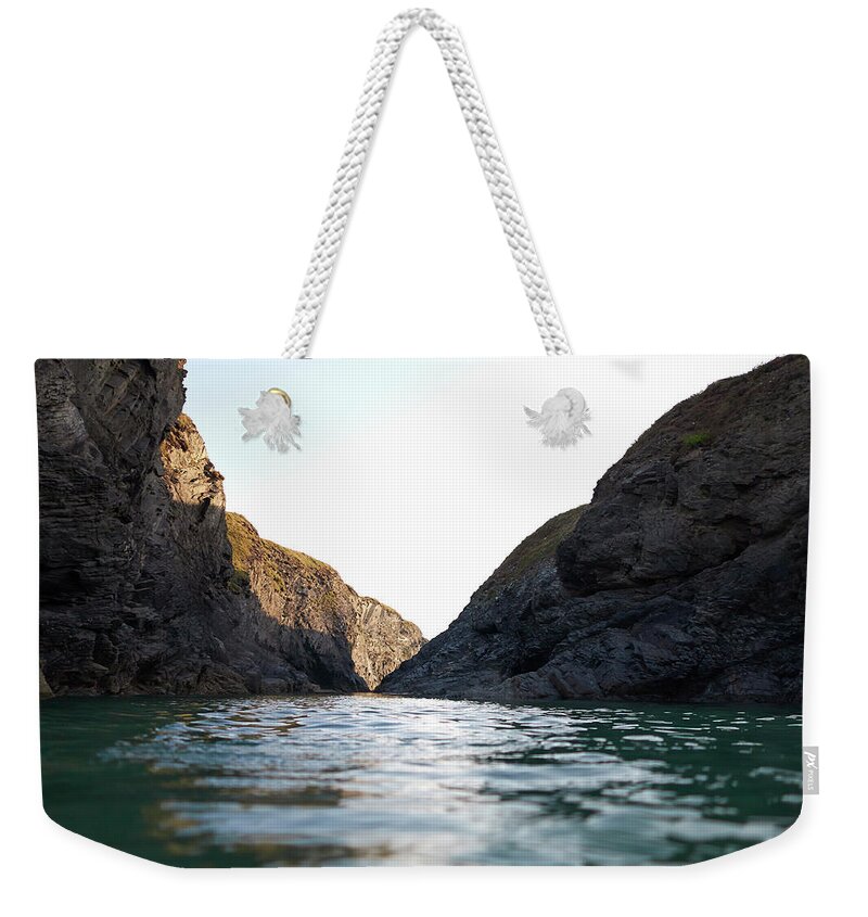 Tranquility Weekender Tote Bag featuring the photograph Gully On Atlantic Coastline by Dougal Waters