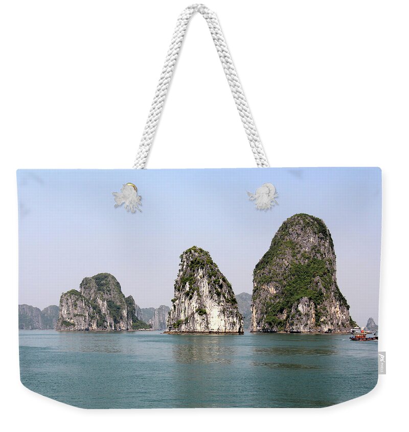 Ha Long Weekender Tote Bag featuring the photograph Ha Long Bay - Viet Nam by Richard Krebs