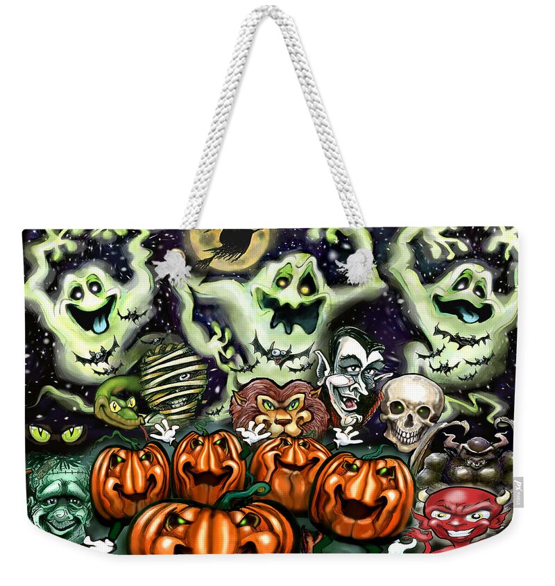 Halloween Weekender Tote Bag featuring the digital art Halloween Fun by Kevin Middleton