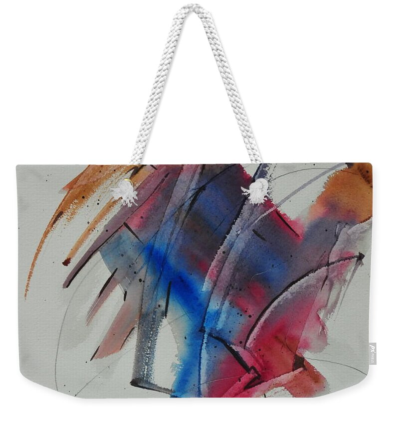 Abstract Weekender Tote Bag featuring the painting Hamilton Park by John W Walker