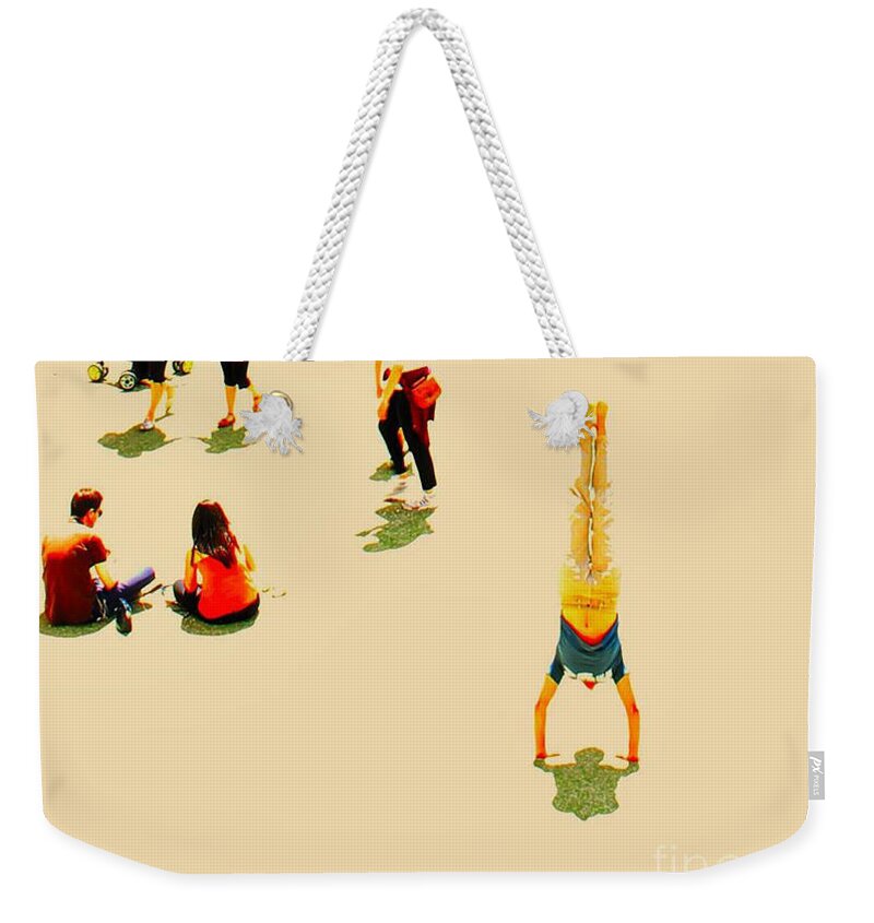 Handstand Weekender Tote Bag featuring the photograph Handstand by FD Graham