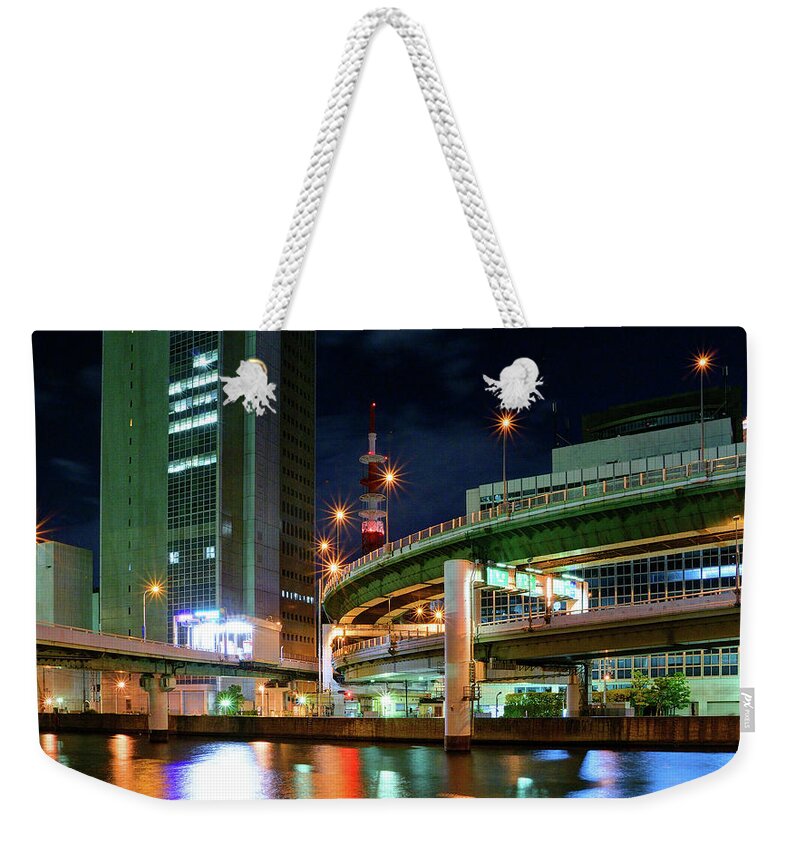 Osaka Prefecture Weekender Tote Bag featuring the photograph Hanshin Highway Route 1 Loop Route by Christinayan By Takahiro Yanai
