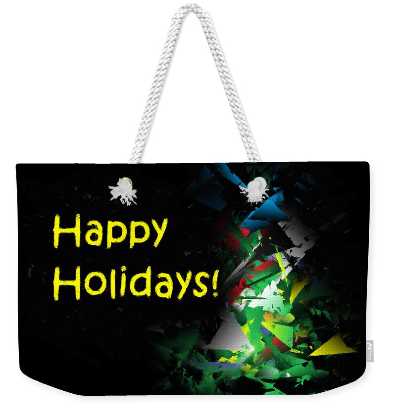 Digital Art Weekender Tote Bag featuring the digital art Happy Holidays - 2018-7 by Ludwig Keck