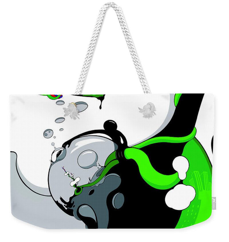 Vines Weekender Tote Bag featuring the drawing Hardwired by Craig Tilley
