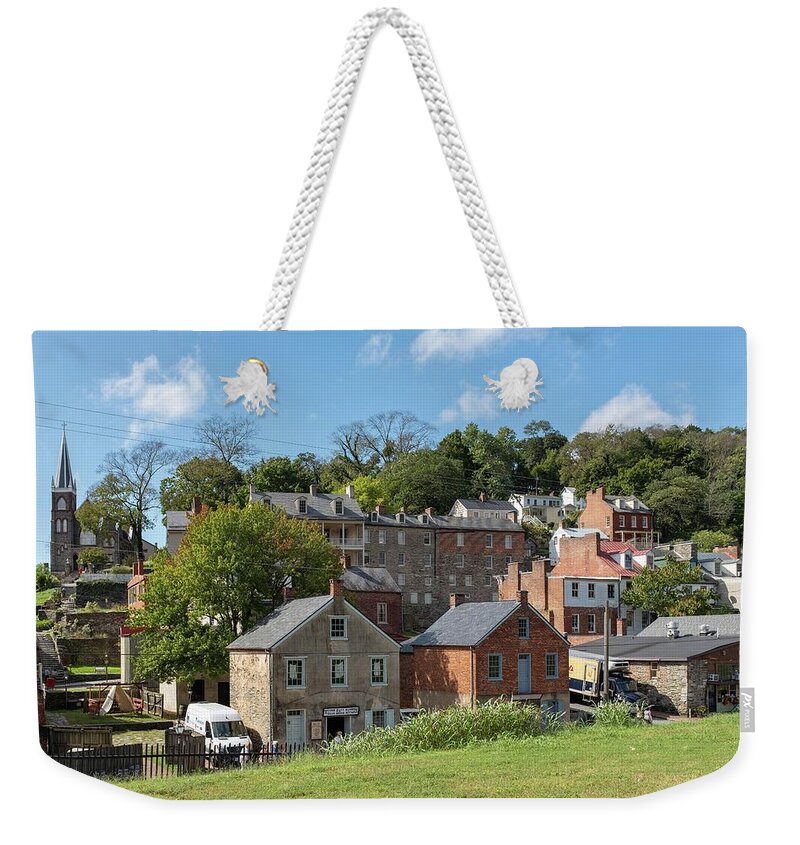 Landscape Weekender Tote Bag featuring the photograph Harper's Ferry, WV by Charles Kraus