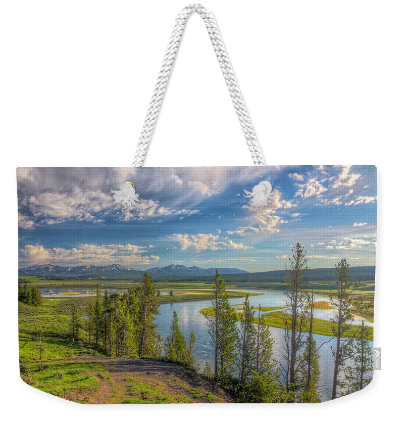 Yellowstone National Park Weekender Tote Bag featuring the photograph Hayden Valley 2011-06 01 by Jim Dollar