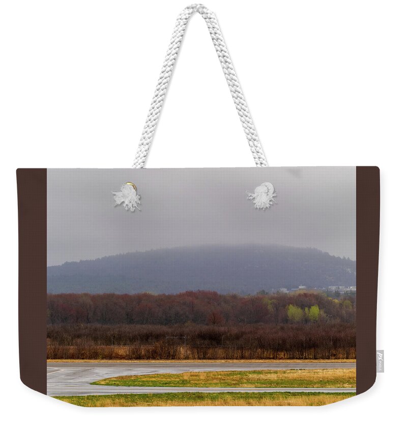 Misty Weekender Tote Bag featuring the photograph Hazy Hill by William Bretton