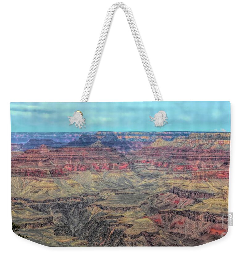 Grand Canyon Weekender Tote Bag featuring the photograph HDR Grand Canyon by Chuck Kuhn