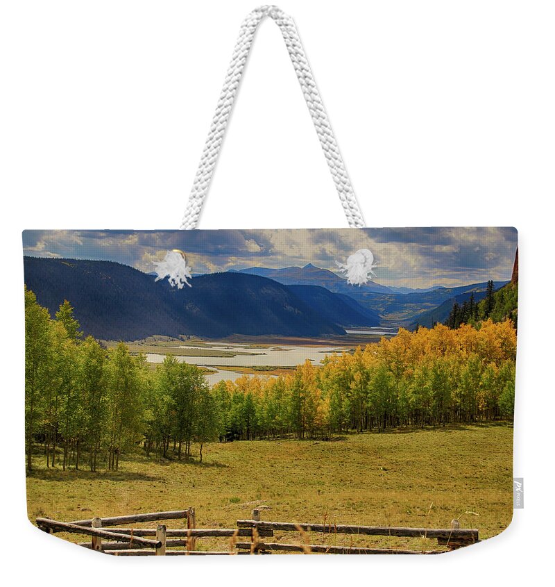 Headwater Of The Rio Grande Weekender Tote Bag featuring the photograph Headwaters of the Rio Grande by See It In Texas