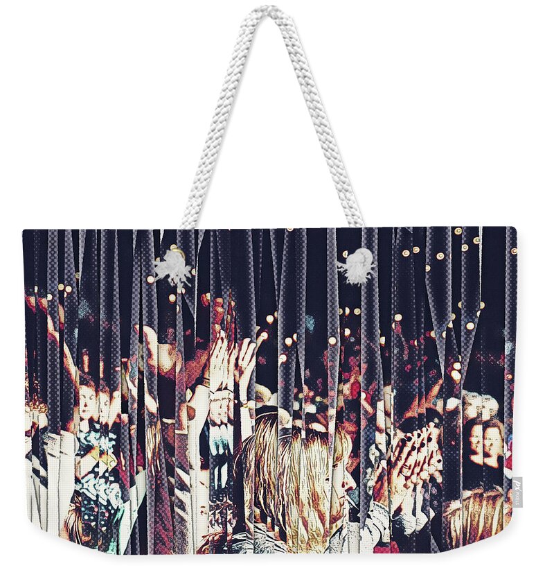 Concert Weekender Tote Bag featuring the digital art Hear The Band by Phil Perkins