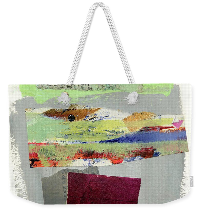 Abstract Art Weekender Tote Bag featuring the painting Heart #30 by Jane Davies