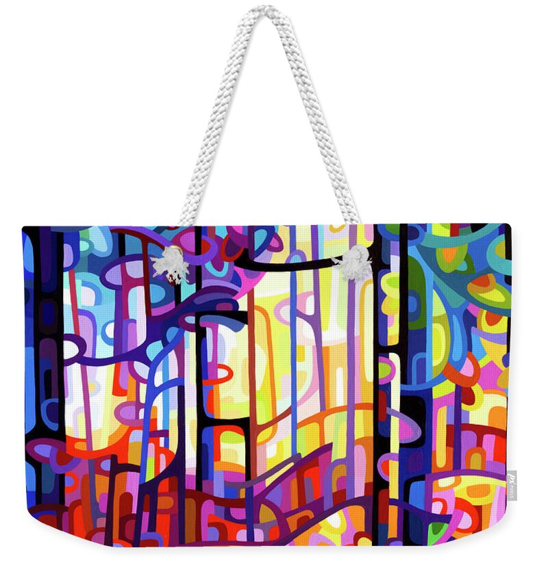 Summer Weekender Tote Bag featuring the painting Heart of GOld by Mandy Budan