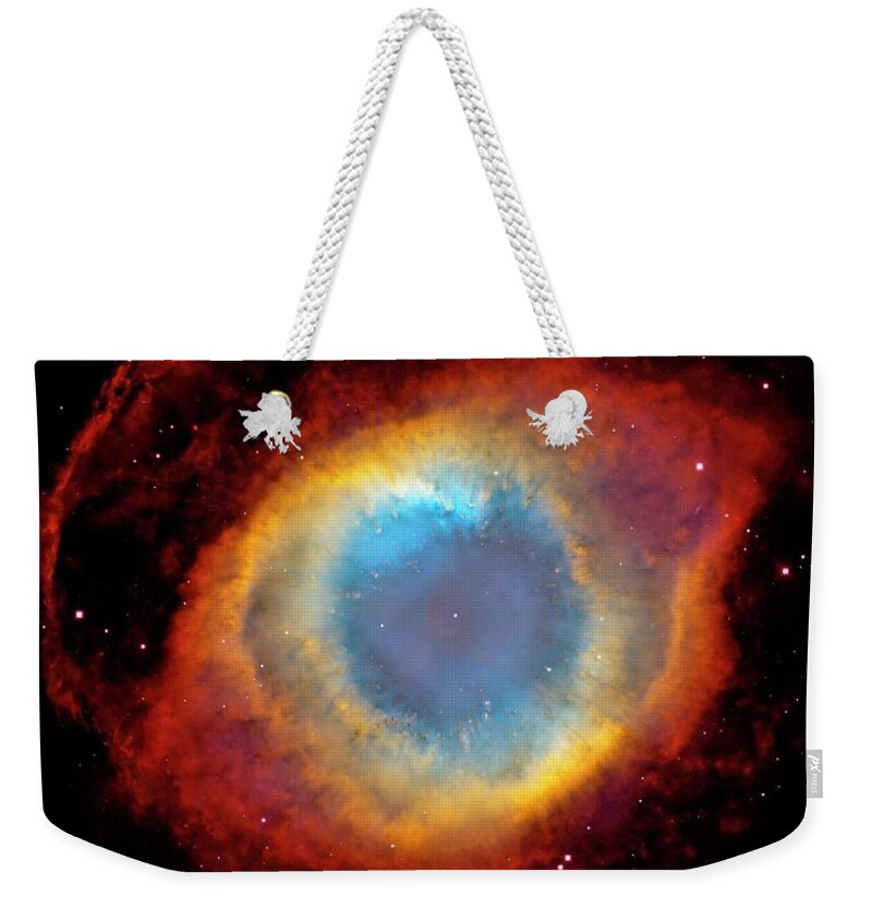 Outdoors Weekender Tote Bag featuring the photograph Helix Nebula by Design Pics