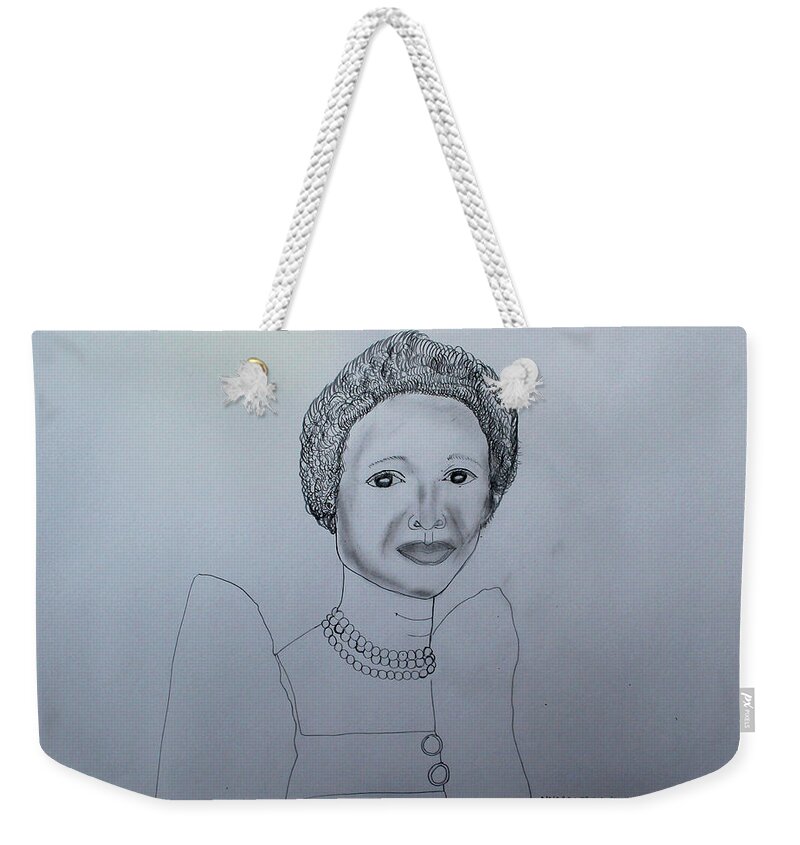 Jesus Christ Weekender Tote Bag featuring the painting Her Royal Highness Nnabagereka Sylvia Nagginda by Gloria Ssali