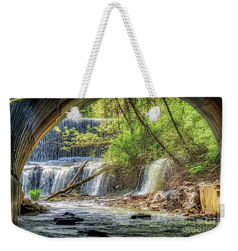 #waterfalls #waterfall #nature #photography #photographer #instagram #picoftheday #imageoftheday #photo #hdr #highdynamicrange #skylum #aurorahdr2019 #water #water #scenic #topazlabs #beauty Weekender Tote Bag featuring the photograph Hidden falls by Jim Lepard