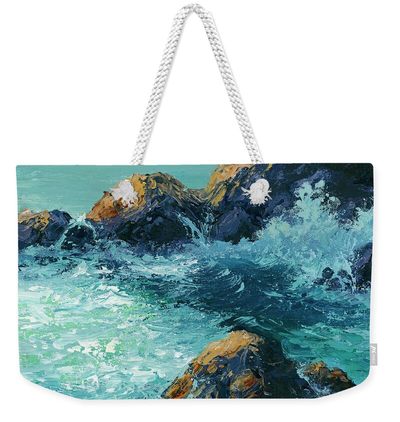 Seascape Weekender Tote Bag featuring the painting High Tide by Darice Machel McGuire